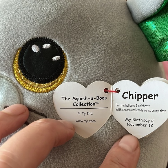 Ty Squish A Boo Chipper The Mouse 10” - Picture 9 of 9